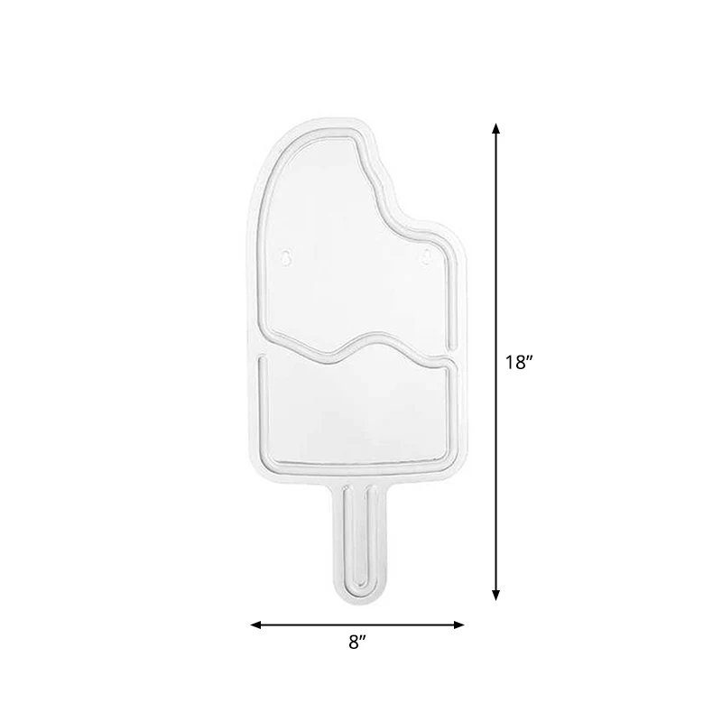 Ice Sucker Slaapkamer Nachtlampje Plastic Moderne Stijl LED Hangend Nachtlampje Wit Clearhalo