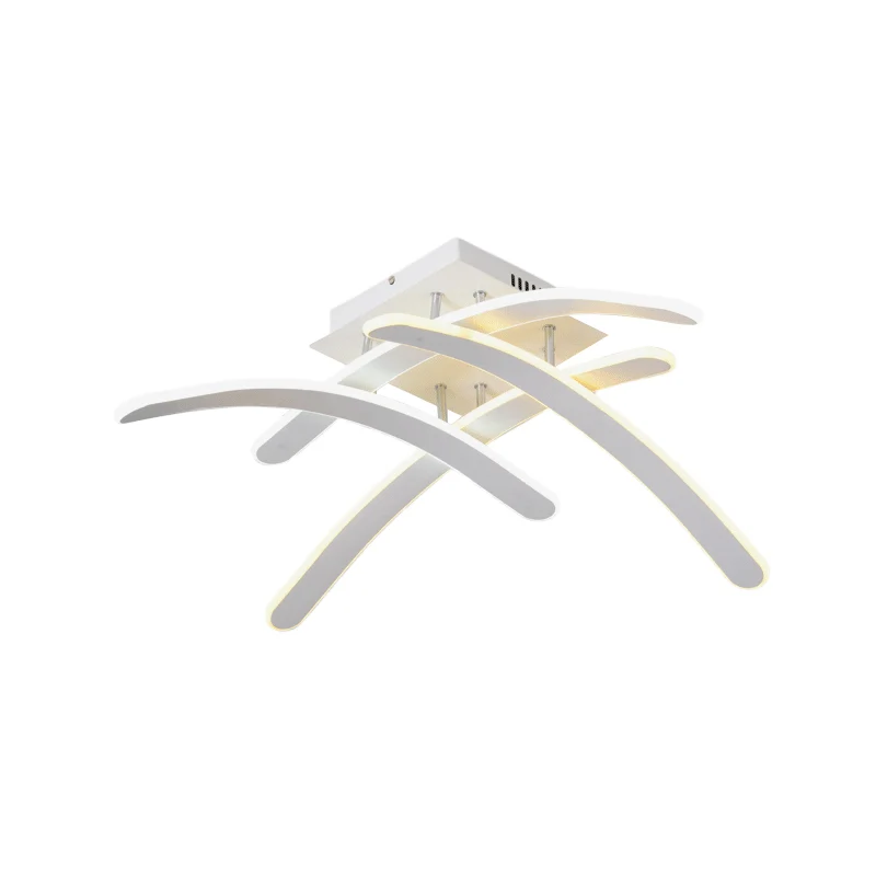 Inbouwplafondlamp met kruisslaapkamer, acryl LED-modernisme inbouwlamp warm/wit licht Clearhalo