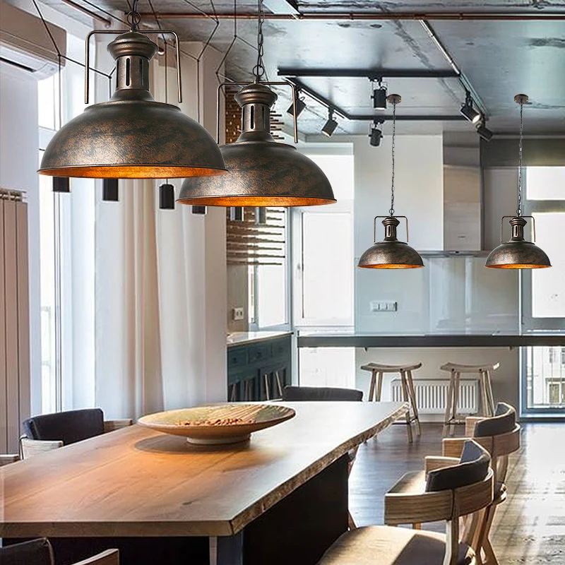 Industriële stijl draaibare hanglamp, metalen hangende plafondlamp Clearhalo