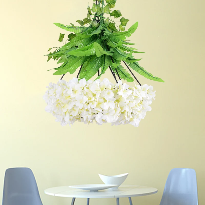Iron Diamond Cage Plafondhanger Industrieel 1 Licht 16,5"/19,5" W Restaurant Plant Hanglamp Zwart Clearhalo
