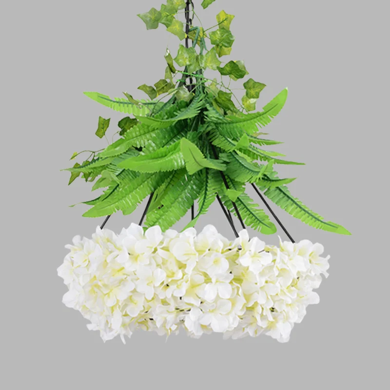 Iron Diamond Cage Plafondhanger Industrieel 1 Licht 16,5"/19,5" W Restaurant Plant Hanglamp Zwart Clearhalo
