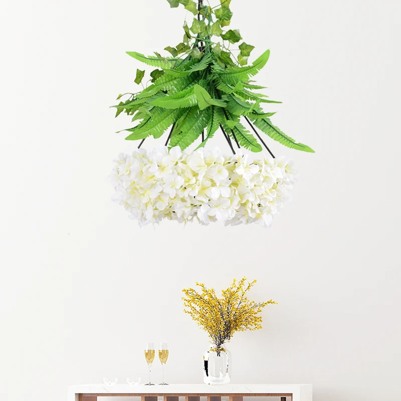 Iron Diamond Cage Plafondhanger Industrieel 1 Licht 16,5"/19,5" W Restaurant Plant Hanglamp Zwart Clearhalo
