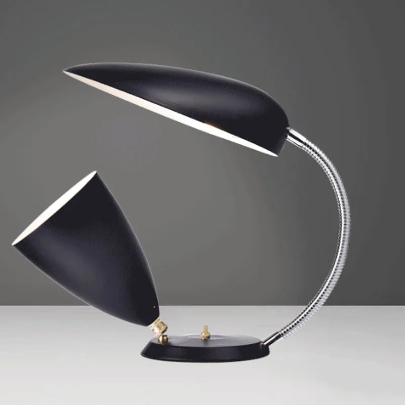 Iron Sharp tong- en kegeltafellamp Moderne LED-leeslamp wit/zwart/grijs met verstelbare arm Clearhalo