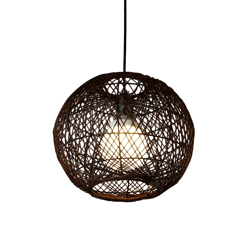 Japanse Global Hanglamp Bamboe 1 Kops Hanglamp Koffie Clearhalo