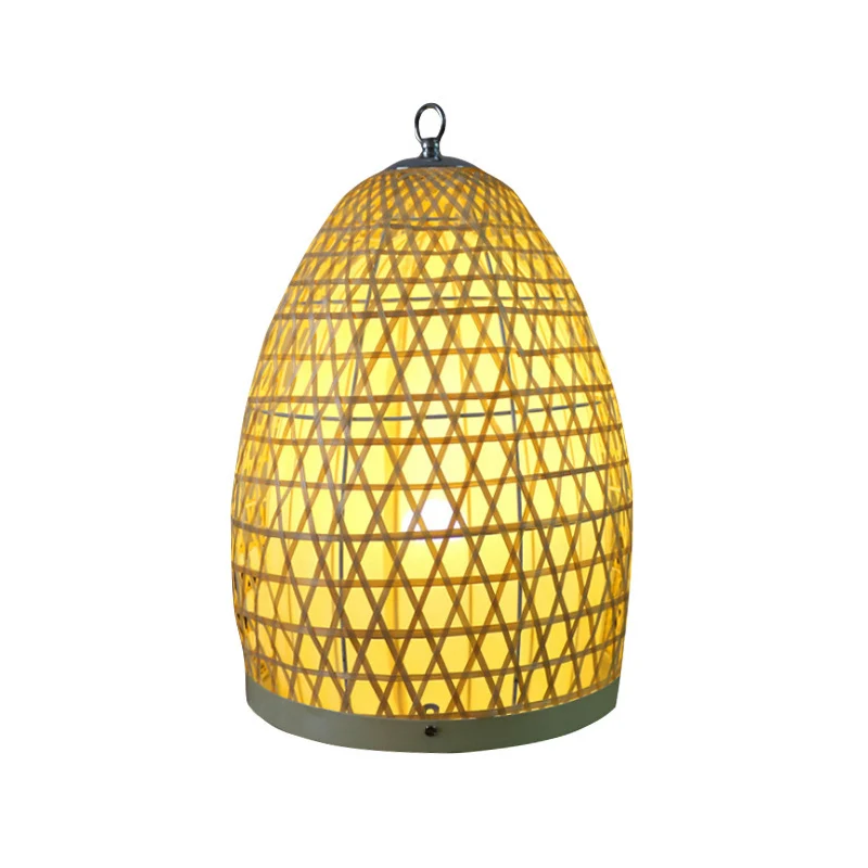 Japanse kleine bureaulamp met 1 lamp, beige handgeweven taakverlichting met bamboe kap Clearhalo