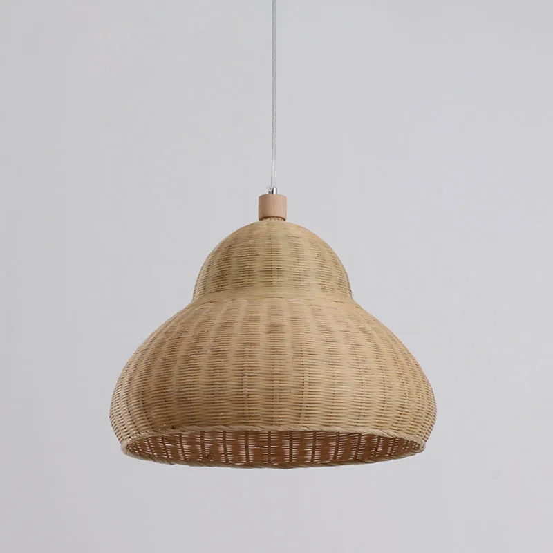 Japanse met de hand bewerkte hanglamp Bamboe 1-koppige plafondophanglamp beige Clearhalo