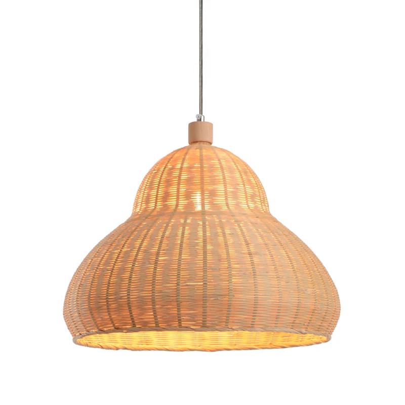 Japanse met de hand bewerkte hanglamp Bamboe 1-koppige plafondophanglamp beige Clearhalo
