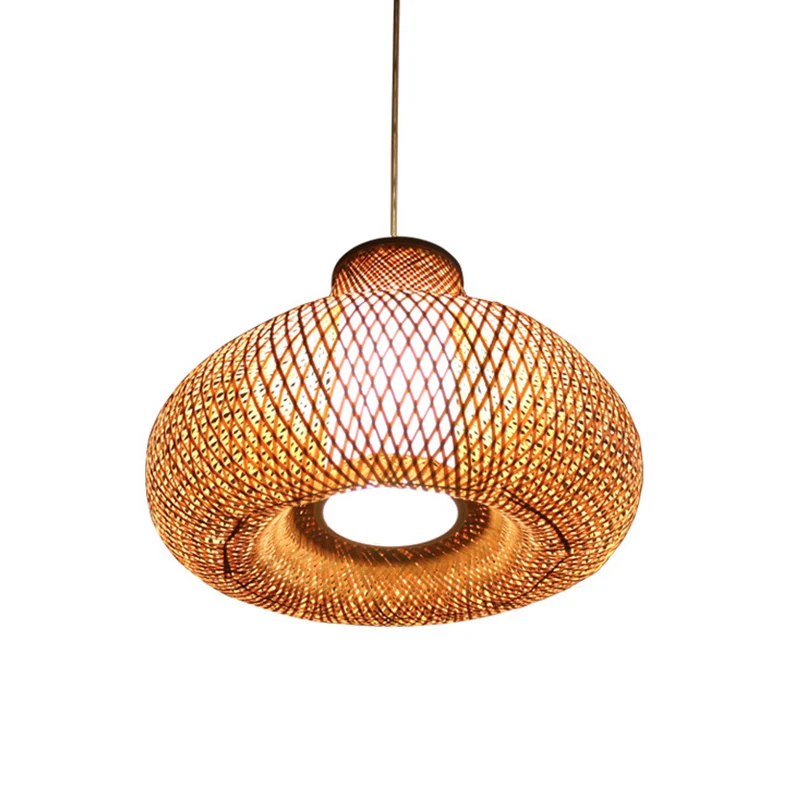 Jar Bamboe Plafondlamp Chinees 1 Lamp Vlassen Hangende Hanglamp voor Eetkamer Clearhalo