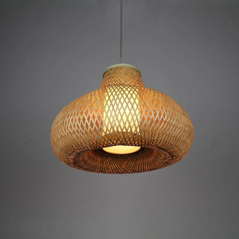 Jar Bamboe Plafondlamp Chinees 1 Lamp Vlassen Hangende Hanglamp voor Eetkamer Clearhalo