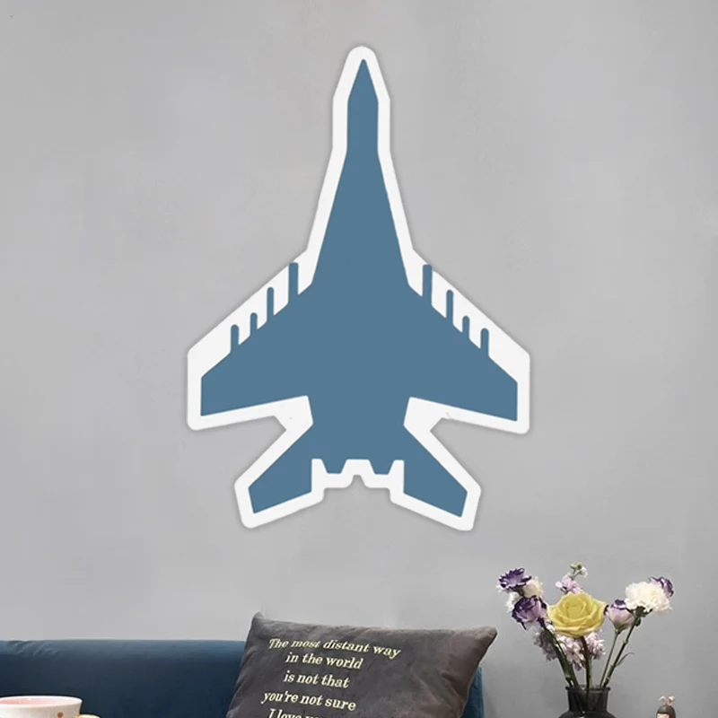 Jet Kinderkamer Inbouw Wandkandelaar Acryl Cartoon LED Wandmontage Verlichting wit/blauw Clearhalo