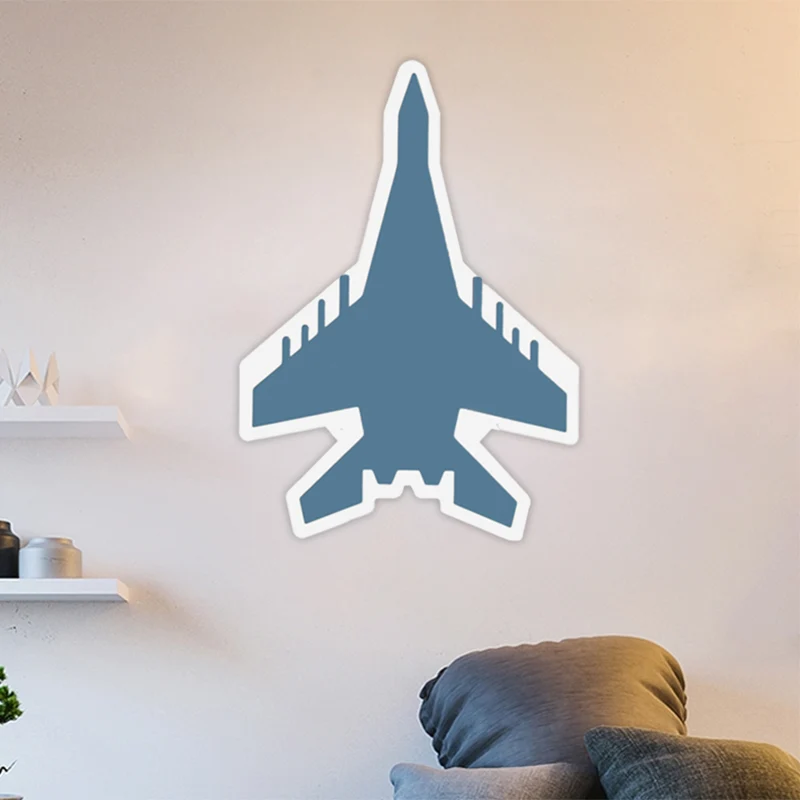 Jet Kinderkamer Inbouw Wandkandelaar Acryl Cartoon LED Wandmontage Verlichting wit/blauw Clearhalo