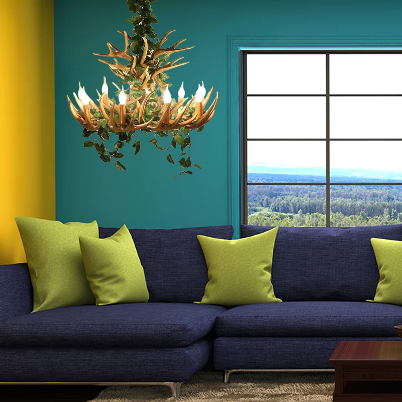 Kaars Woonkamer Hanglamp Rustiek Hars 4/6/12 Lampen Roze/Groen Kroonluchter Hanglamp Clearhalo