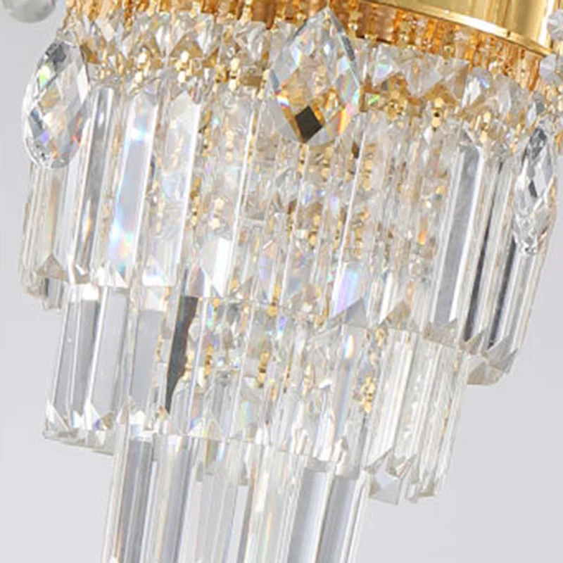 Kaars Woonkamer Kroonluchter Verlichting Traditioneel Helder Kristal 6 Lichten Chroom/Gouden Hanglamp Clearhalo