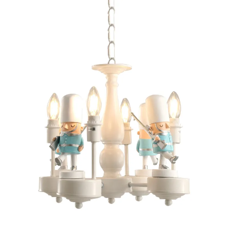 Kaarsenfoyer kleuterschool hanglamp met Solider metalen cartoon kroonluchterlicht Clearhalo