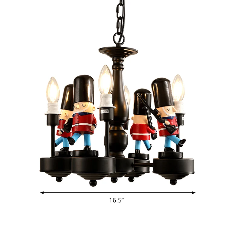 Kaarsenfoyer kleuterschool hanglamp met Solider metalen cartoon kroonluchterlicht Clearhalo