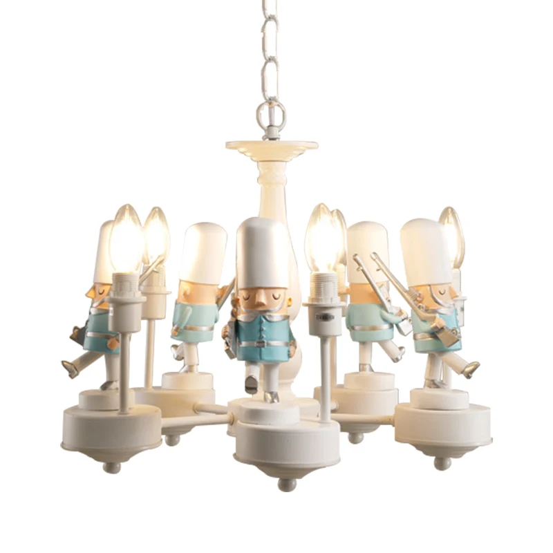 Kaarsenfoyer kleuterschool hanglamp met Solider metalen cartoon kroonluchterlicht Clearhalo