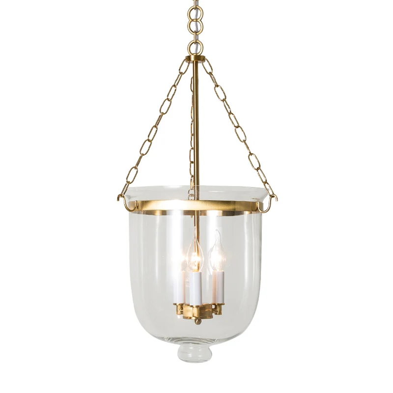 Kandelaar Helder Glazen Hangende Kroonluchter Koloniaal 3 Lampen Slaapkamer Hanglamp Clearhalo