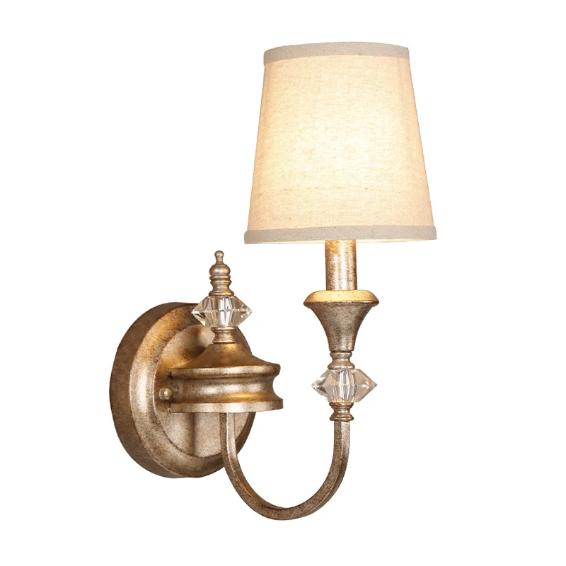 Kandelaar/kegel restaurant schans licht antiek metaal enkel licht roest wandgemonteerde lamp met kap/schaduwloos Clearhalo