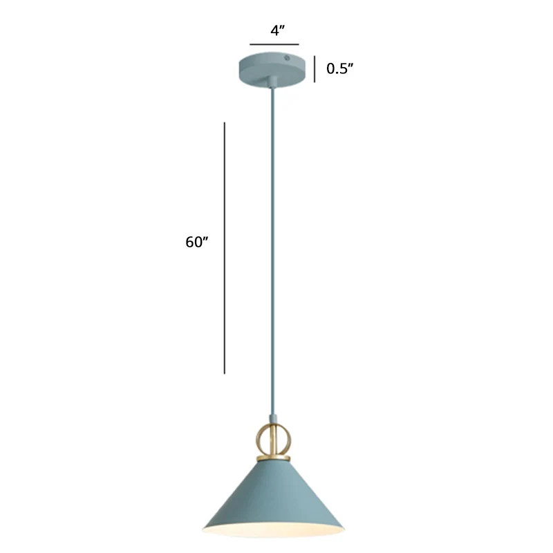 Kegelvormige hanglamp Scandinavische metalen hanglamp met één lamp voor eetkamer Clearhalo