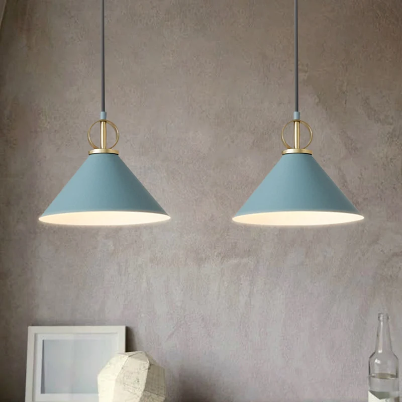 Kegelvormige hanglamp Scandinavische metalen hanglamp met één lamp voor eetkamer Clearhalo