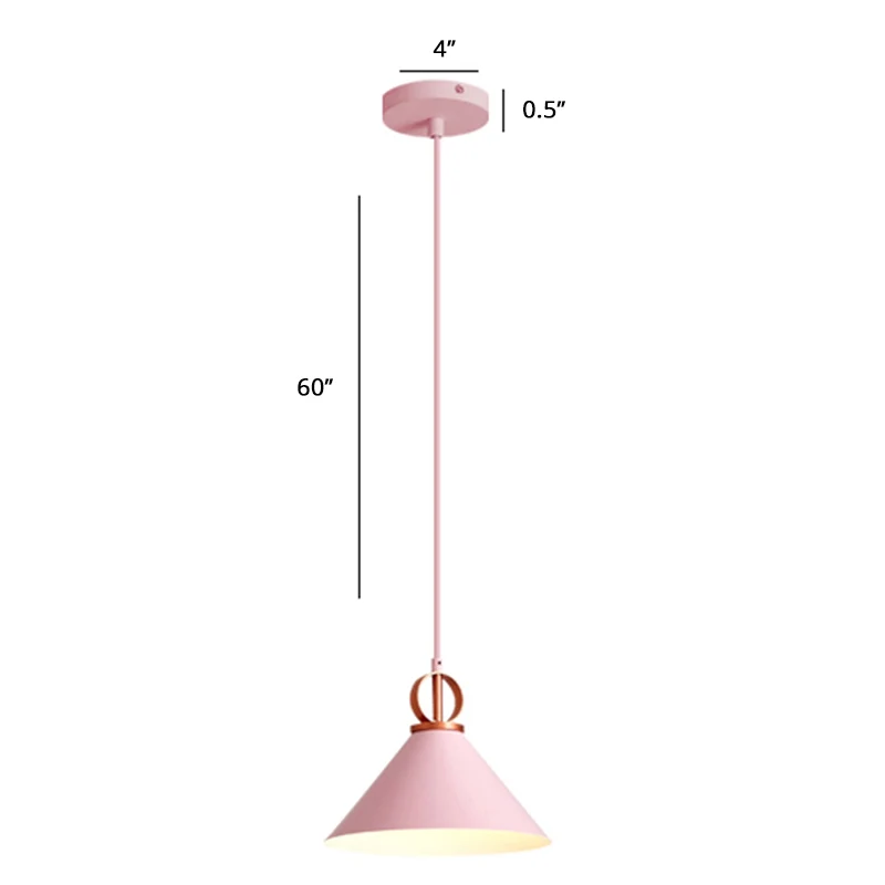 Kegelvormige hanglamp Scandinavische metalen hanglamp met één lamp voor eetkamer Clearhalo