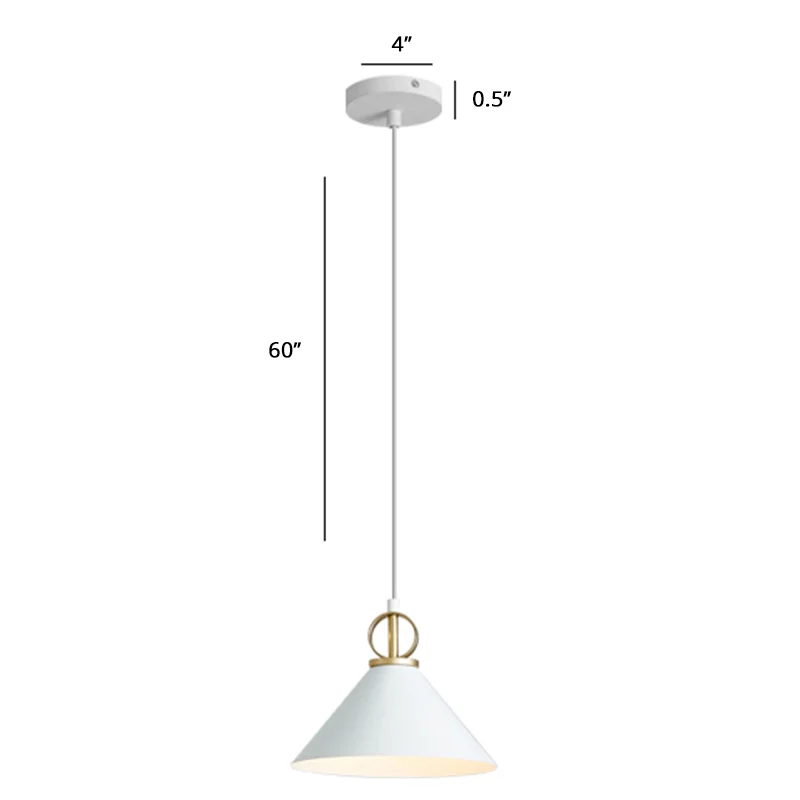 Kegelvormige hanglamp Scandinavische metalen hanglamp met één lamp voor eetkamer Clearhalo