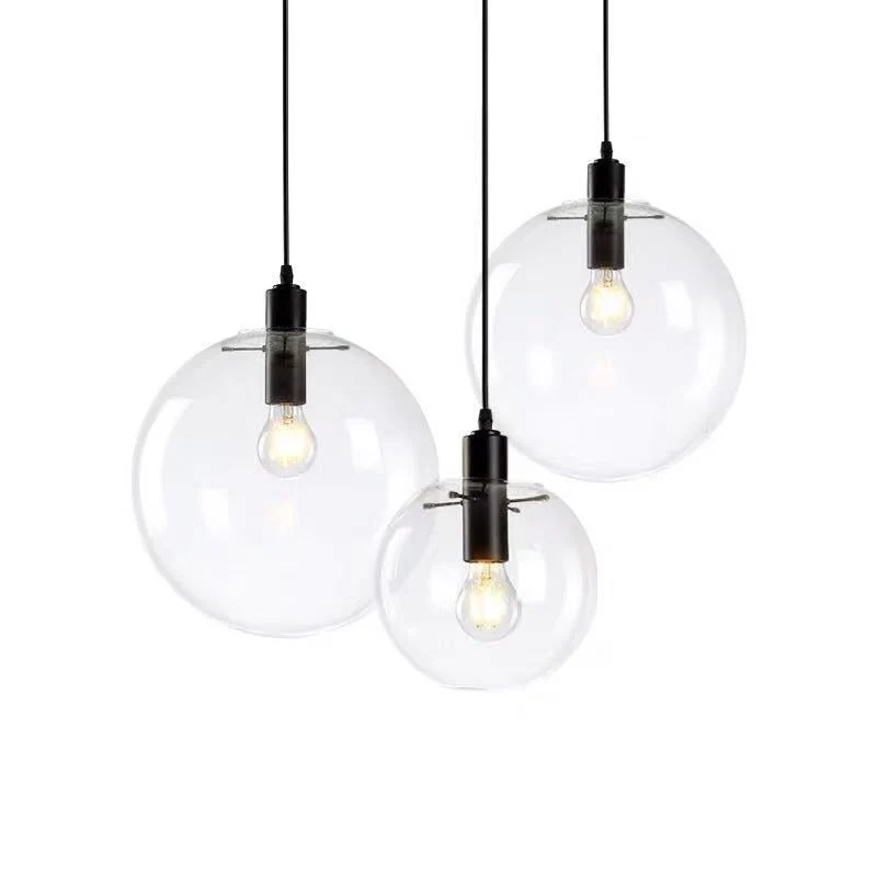 Keuken glazen bol hanglamp voor eetkamer slaapkamer moderne industriële stijl Clearhalo