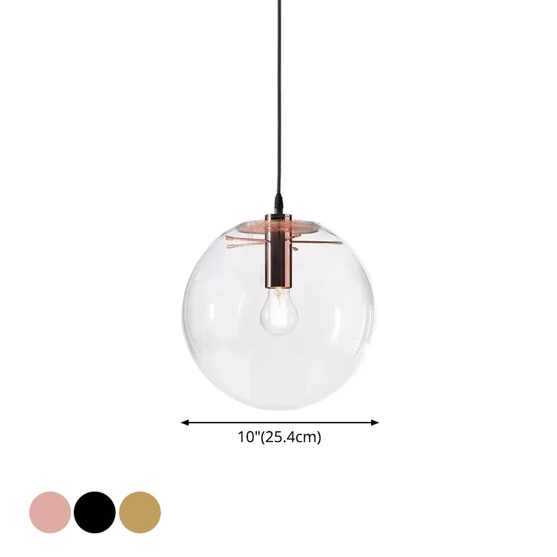 Keuken glazen bol hanglamp voor eetkamer slaapkamer moderne industriële stijl Clearhalo