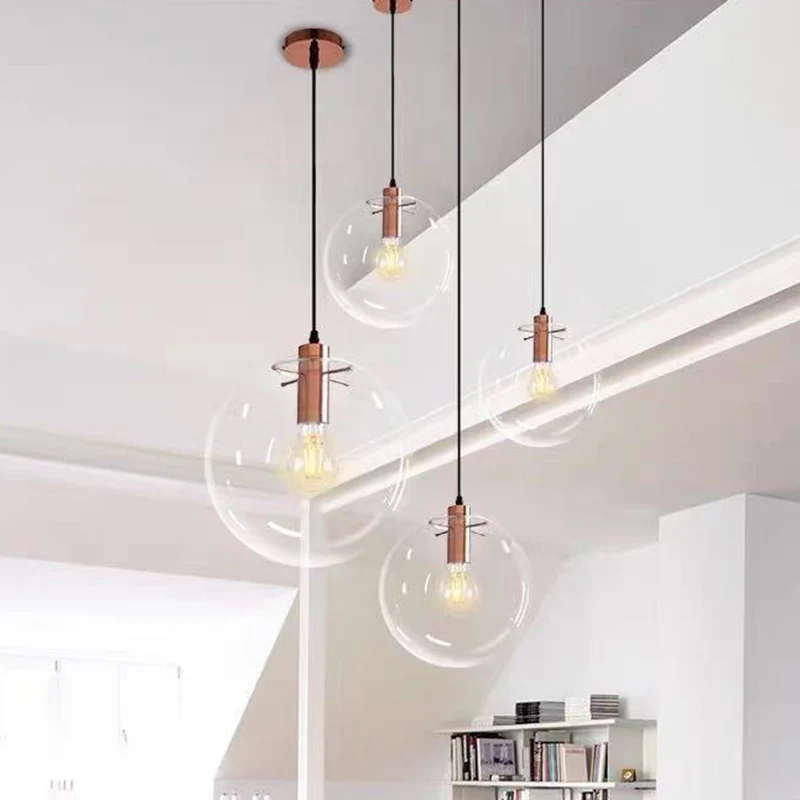 Keuken glazen bol hanglamp voor eetkamer slaapkamer moderne industriële stijl Clearhalo