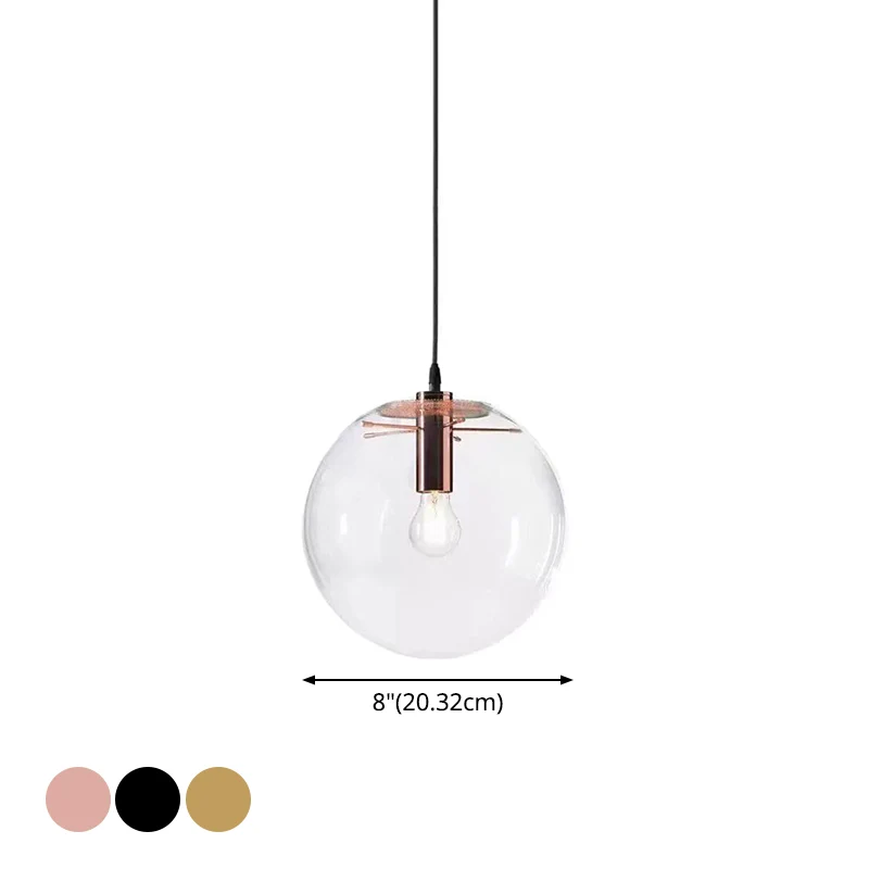 Keuken glazen bol hanglamp voor eetkamer slaapkamer moderne industriële stijl Clearhalo