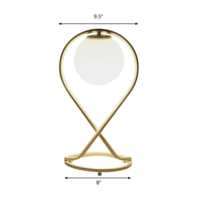 Kinderkamer Globe Shade Tafellamp Metaal 1 Kop Moderne witte LED-bureaulamp Clearhalo
