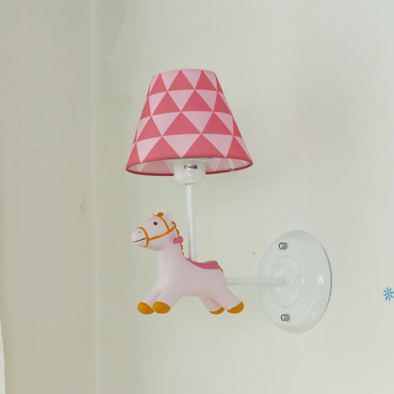 Kinderkamer Paard Wandkandelaar Hars Eén lamp Modern Stijlvol Blakerlicht Clearhalo