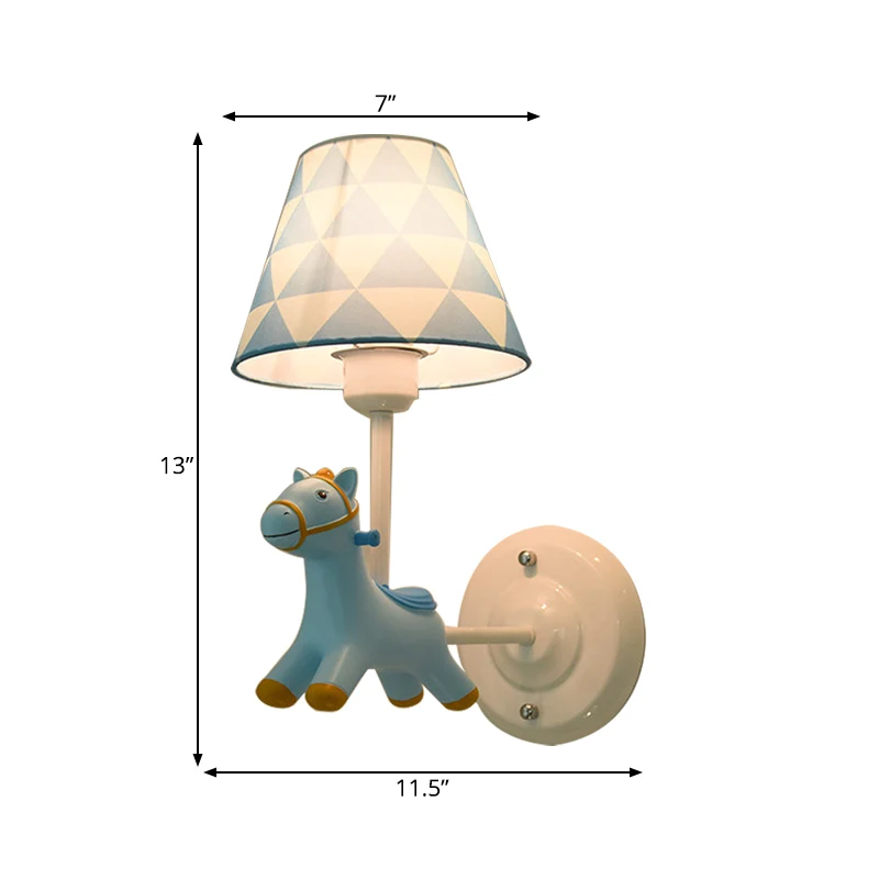 Kinderkamer Paard Wandkandelaar Hars Eén lamp Modern Stijlvol Blakerlicht Clearhalo