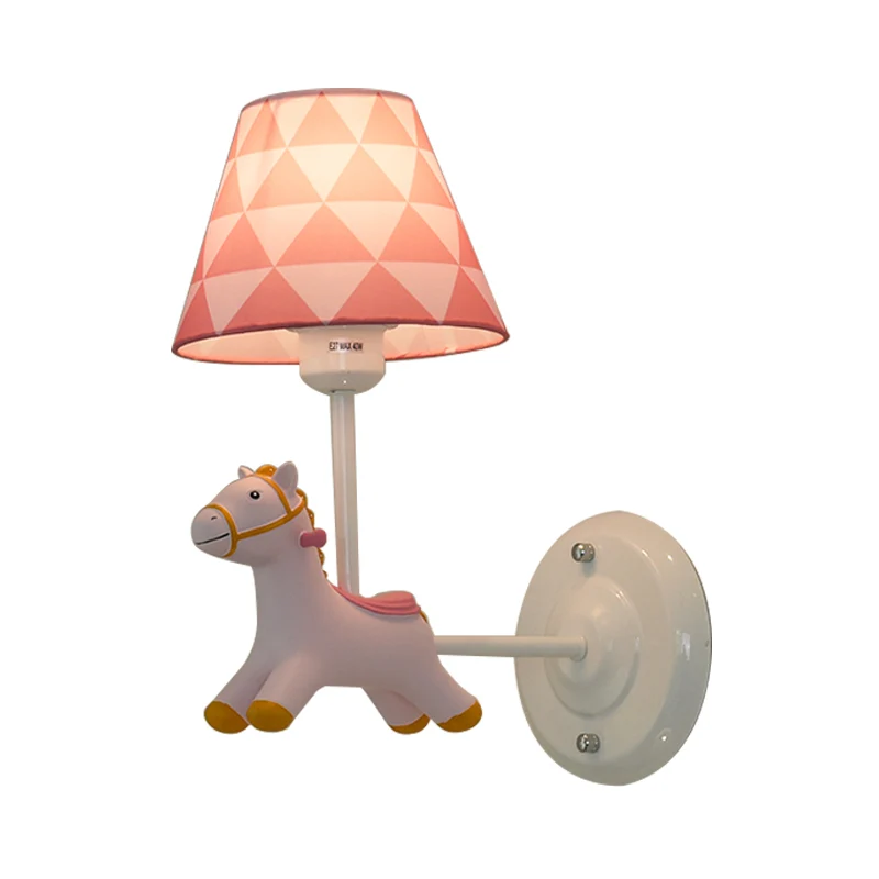 Kinderkamer Paard Wandkandelaar Hars Eén lamp Modern Stijlvol Blakerlicht Clearhalo