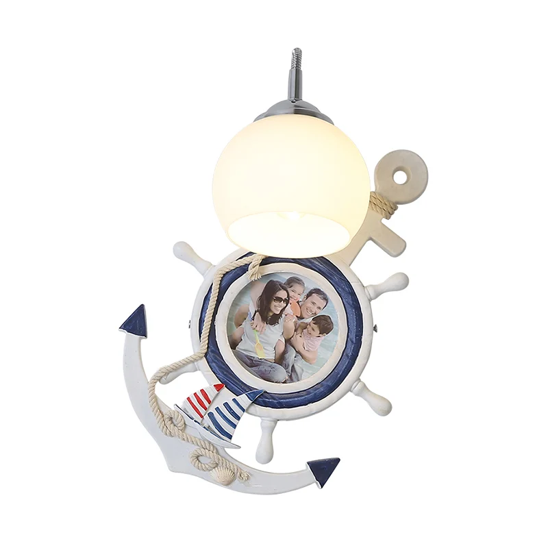 Kinderstijl 1 lamp schansverlichting met melkachtige glazen kap Wit Globaal wandgemonteerd licht Clearhalo
