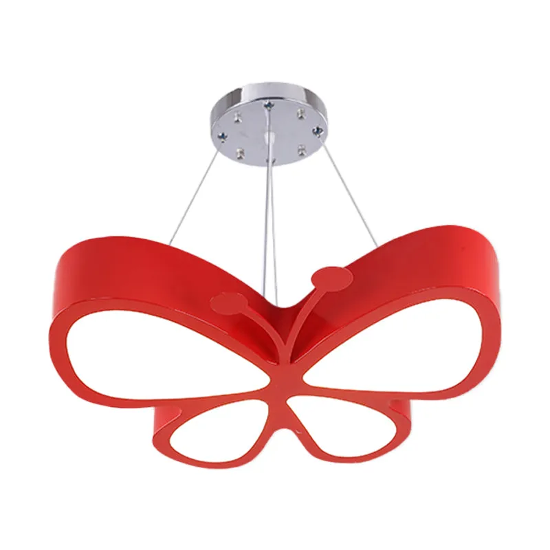 Kinderstijl vlinderkroonluchter licht acryl LED hal plafond hangarmatuur rood/blauw/geel Clearhalo