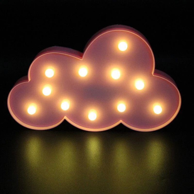 Kinderstijl wolkvormige batterij tafellamp kunststof slaapkamer LED nachtkastje verlichting Clearhalo
