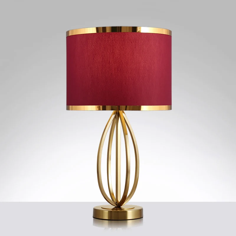 Klassieke stijl ronde tafellamp 1 kop stof nachtkastje lichtideeën voor studeerkamer Clearhalo