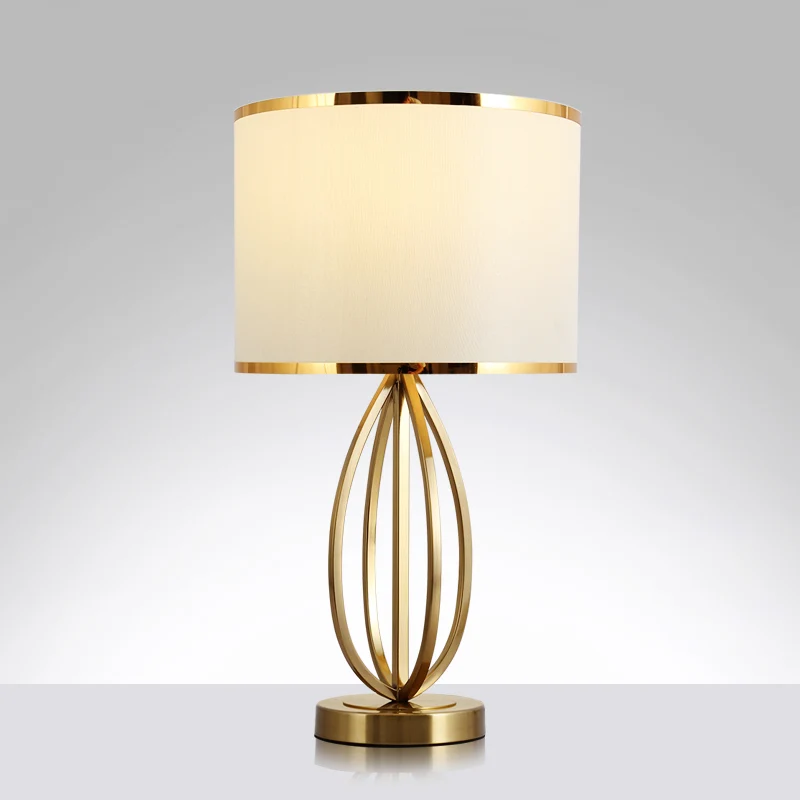 Klassieke stijl ronde tafellamp 1 kop stof nachtkastje lichtideeën voor studeerkamer Clearhalo