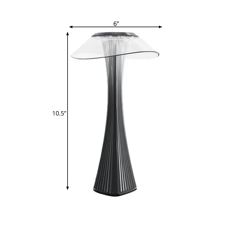 Kleine mooie taille bureauverlichting eigentijdse acryl LED grijze tafellamp voor nachtkastje Clearhalo