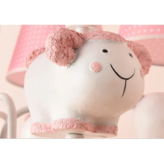 Kleuterschool Schaap Hanglamp Stof 3 Lichten Cartoon Hangende Hanglampen Clearhalo