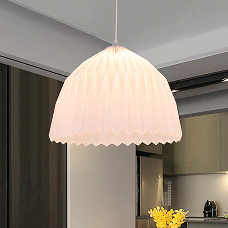 Koepel acryl hanglamp minimalistisch 1-lichts witte plafondhanger voor eetkamer Clearhalo