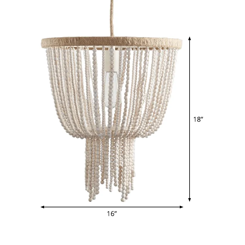 Koepel Houten Slaapkamer Hangende Kroonluchter Eigentijds 1 Kop Wit Plafond Hanglamp Clearhalo