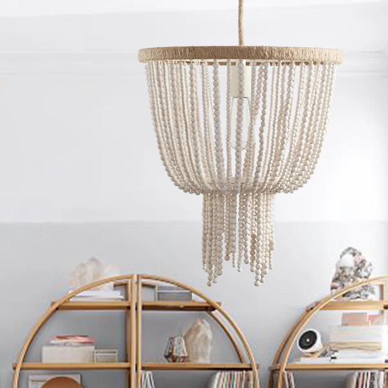 Koepel Houten Slaapkamer Hangende Kroonluchter Eigentijds 1 Kop Wit Plafond Hanglamp Clearhalo
