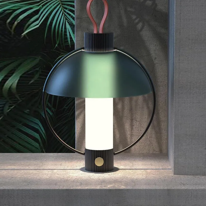 Koepelvormige bureaulamp, modern metaal, 1 kop, groene taaklamp met cilindervormige witte glazen kap Clearhalo