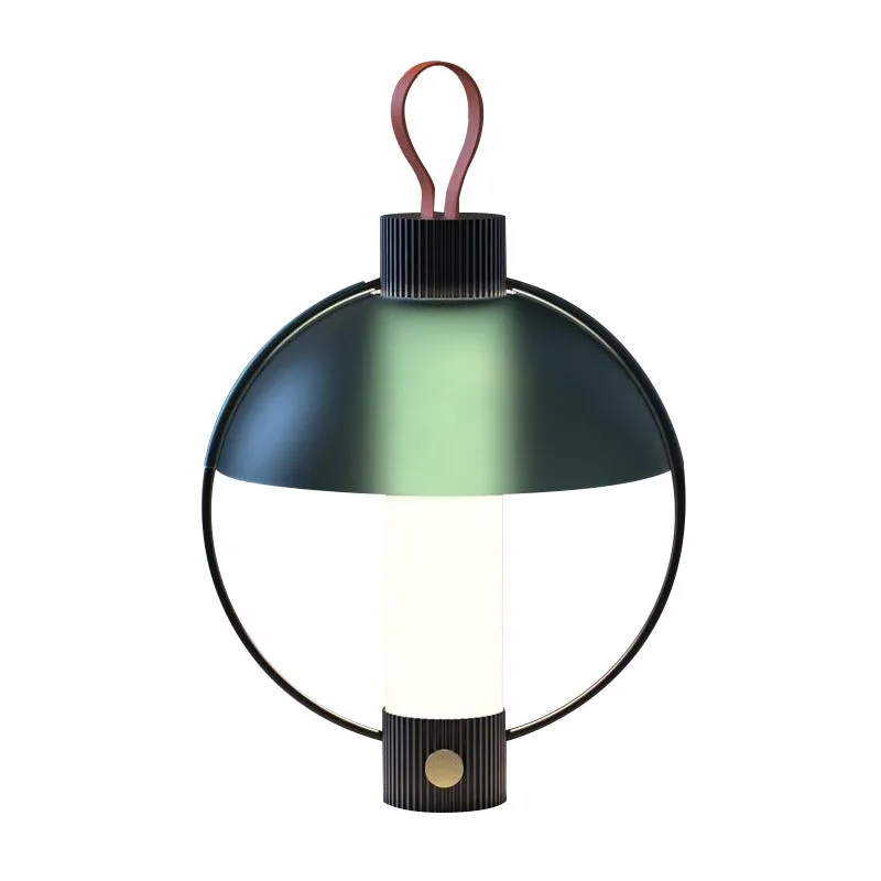Koepelvormige bureaulamp, modern metaal, 1 kop, groene taaklamp met cilindervormige witte glazen kap Clearhalo