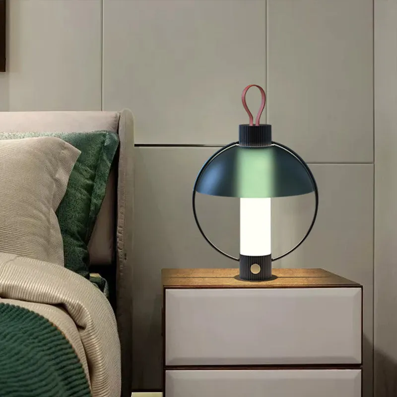 Koepelvormige bureaulamp, modern metaal, 1 kop, groene taaklamp met cilindervormige witte glazen kap Clearhalo
