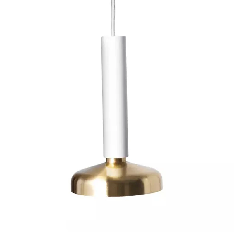 Koepelvormige hanglamp met zwart/witte cilindersteel Moderne metalen hanglamp met enkele kop voor slaapkamerophanging Clea...
