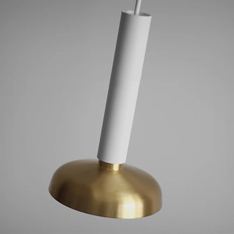 Koepelvormige hanglamp met zwart/witte cilindersteel Moderne metalen hanglamp met enkele kop voor slaapkamerophanging Clea...
