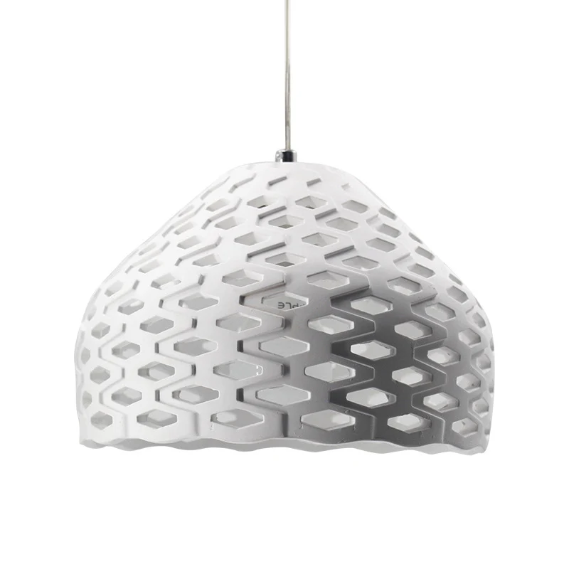 Koepelvormige slingerlamp met uitgehold ontwerp, modernistisch gips, 1 kop witte hanglamp Clearhalo